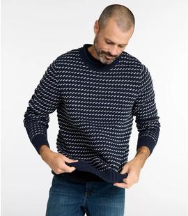 L.L.Bean Men's Bean's Organic Waffle Rollneck Crew Sweater Birdseye Regular Alternate View